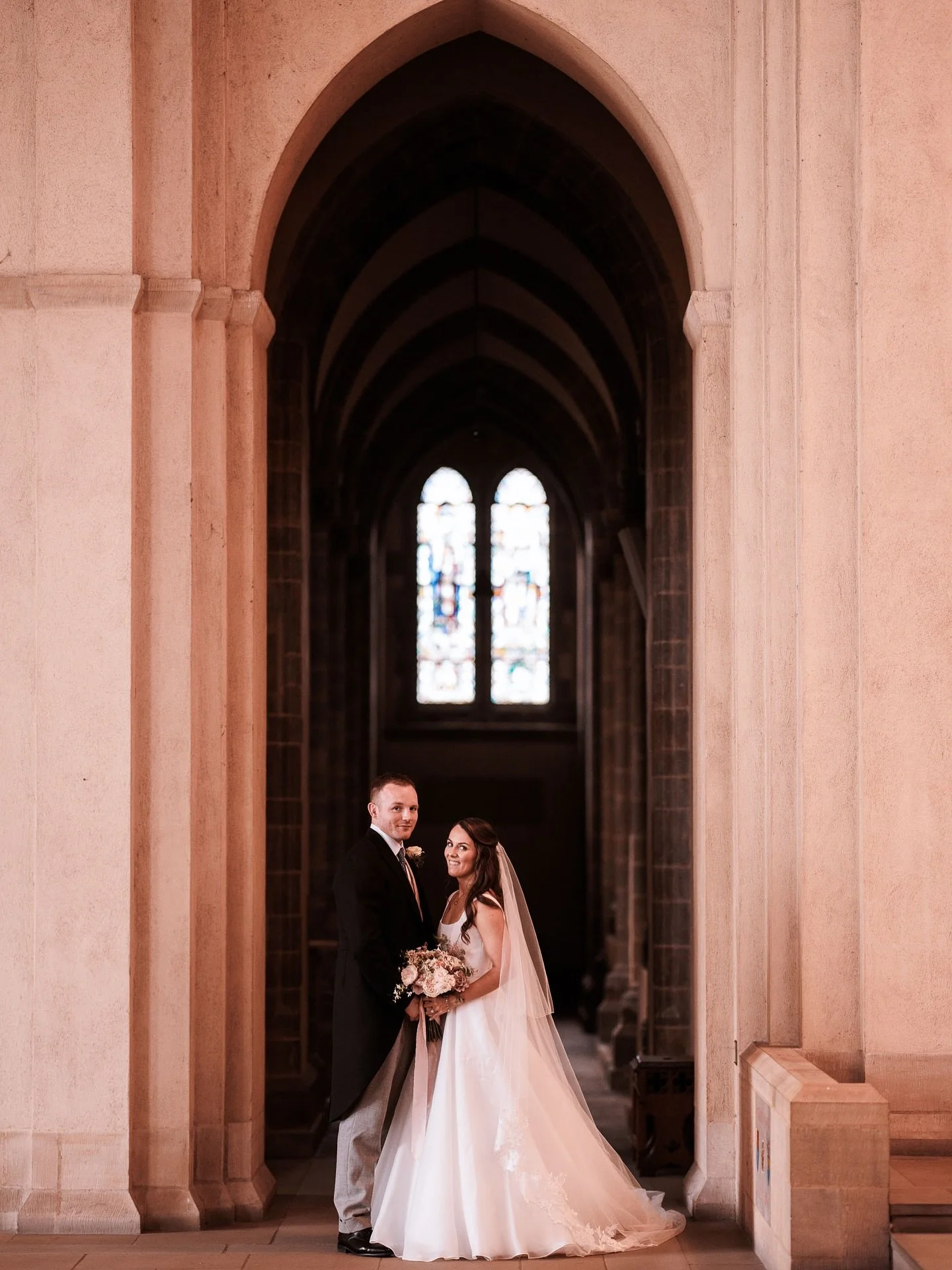 Pippa &amp; Rupert at the spectacular Ampleforth Abbey. 
~
Venue - @ampleforthabbey 
Videography - @mossweddingfilms 
MUA - @cj_makeupartist_bridal 
Hair - @rachelmurphybridaleventhair 
Florals - @marielouisewillsher 
Dress - @theharrogateweddingloun