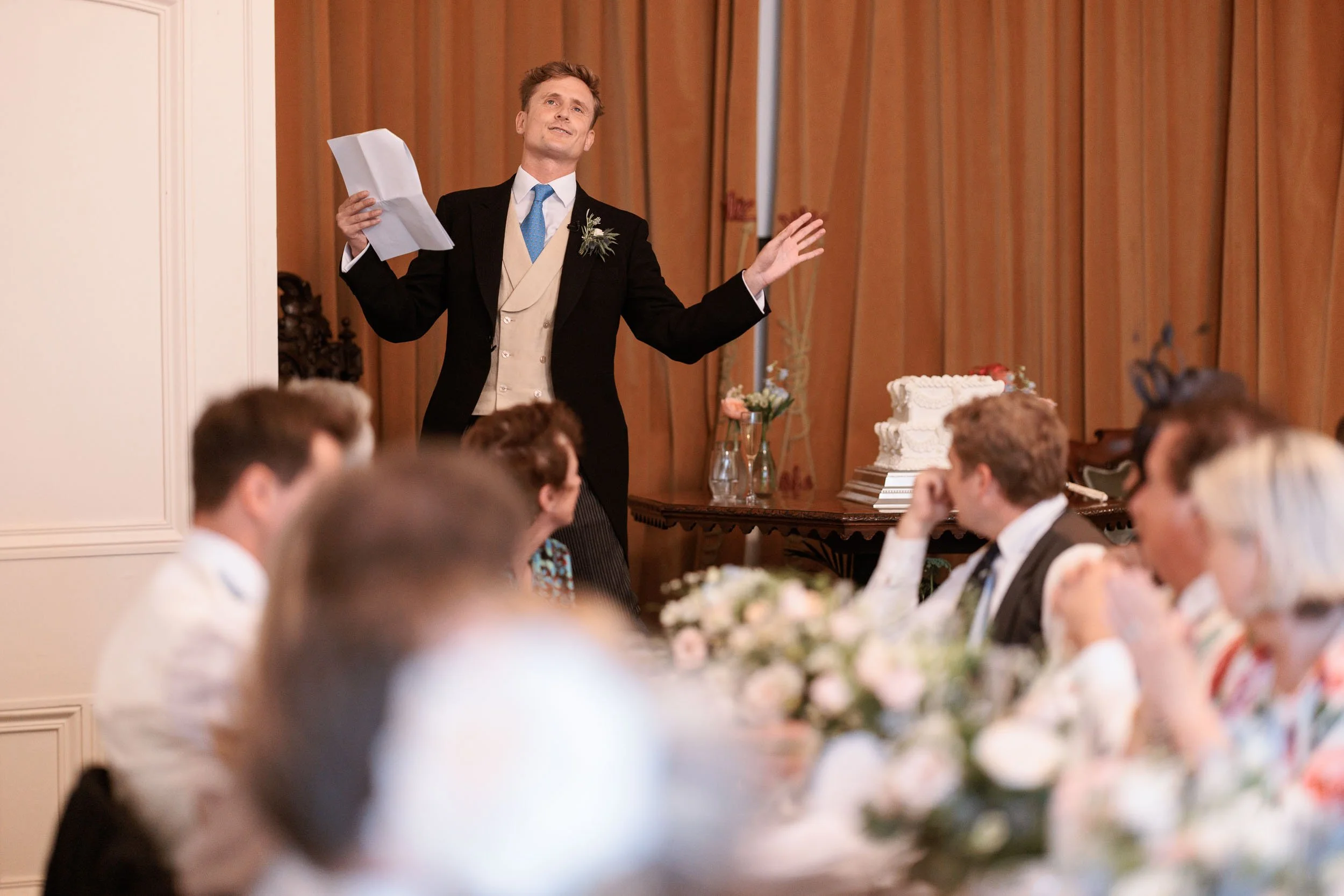 Wedding speech during Alicia and Max's reception.