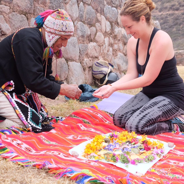 I also traveled to Peru in my search for thin places. Here I am being blessed before our Shamanic medicine journey.:)