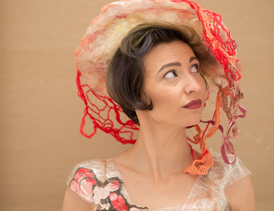 Meat Market Dress and Hat in collaboration with Stephanie Sherwood Model: Katie Shanks Photographer: Jesus Martinez-Rizo