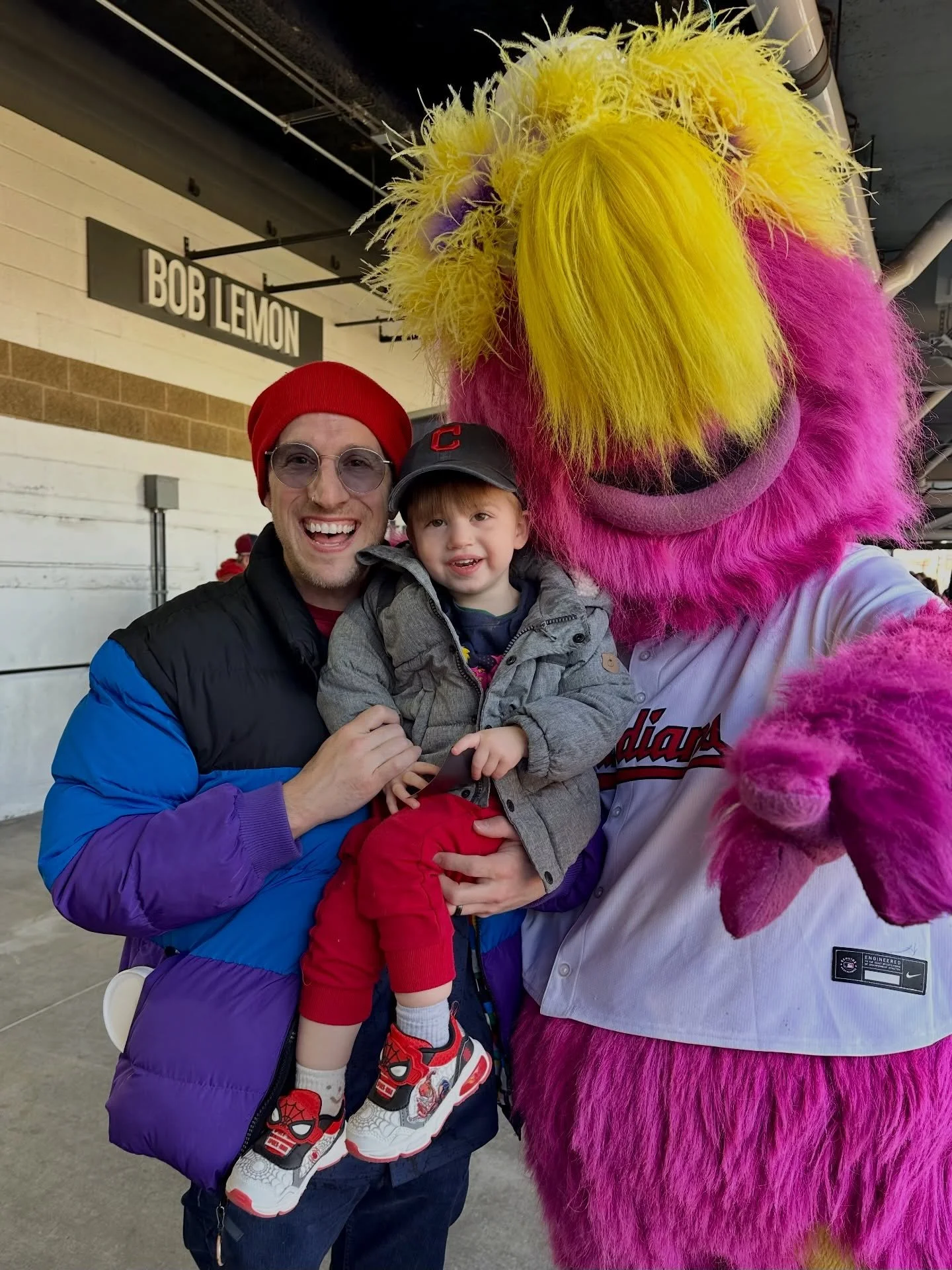 First Cleveland ballgame of the season!!! Jonah got &ldquo;Slider Uppies!&rdquo; #guardsball #clevelandguardians