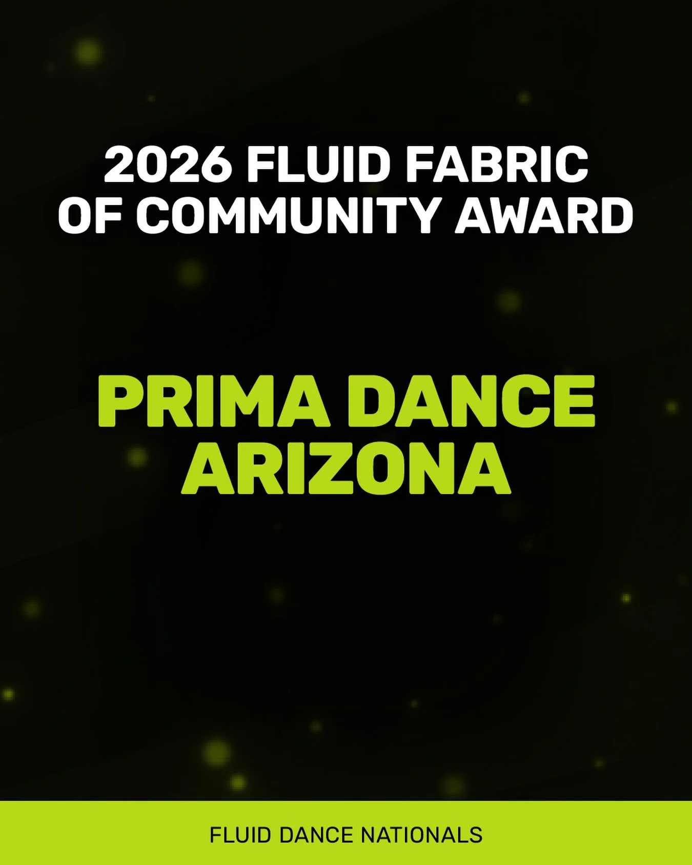 Congratulations to our 2026 Fluid Fabric of Community Award! Top studio embodying Community, Character, Compassion and Family!

@primadanceaz 

💚💚💚