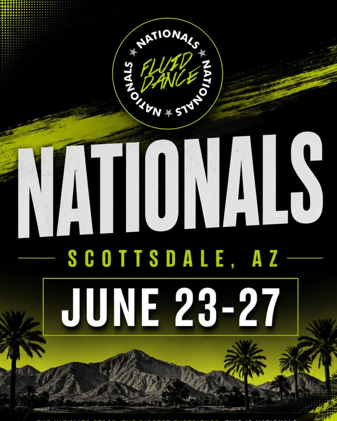 Plan your summer with us in Scottsdale, AZ! 😎💚 Nationals will be held at the beautiful Grand Hyatt Scottsdale Resort! @hyattscottsdale 
Reserve hotel rooms and get all event details at fluiddance.com/nationals. 
#FluidDance #dancecompetition #dance
