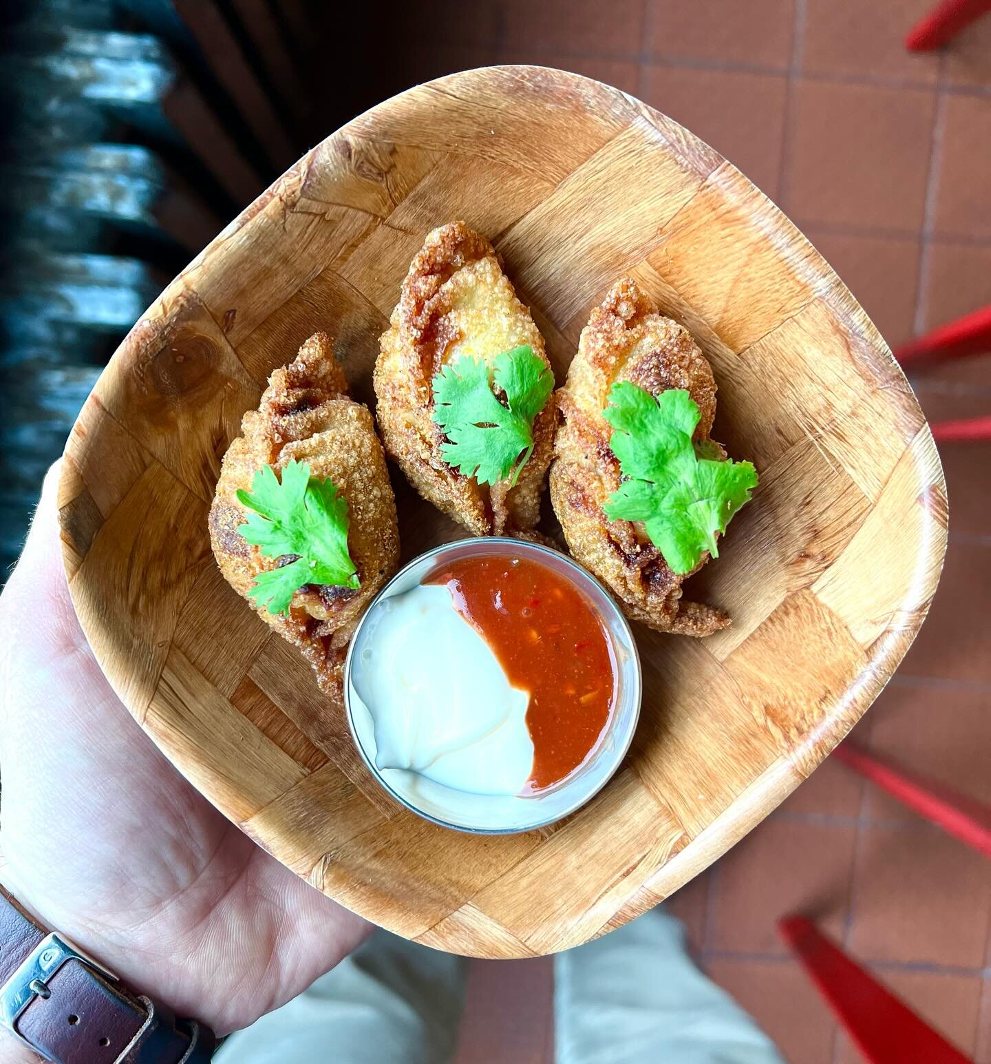 SPEC FOR TUESDAY 4.2: DELHI-STYLE FRIED MOMOS. pork-filled and spiced rather differently than your more well-known nepali/tibetan guys, these are finished with dry spice after frying and are scary good. come get em! 🇳🇵🇮🇳🇳🇵🇮🇳🇳🇵🇮🇳🇳🇵🇮🇳🇳