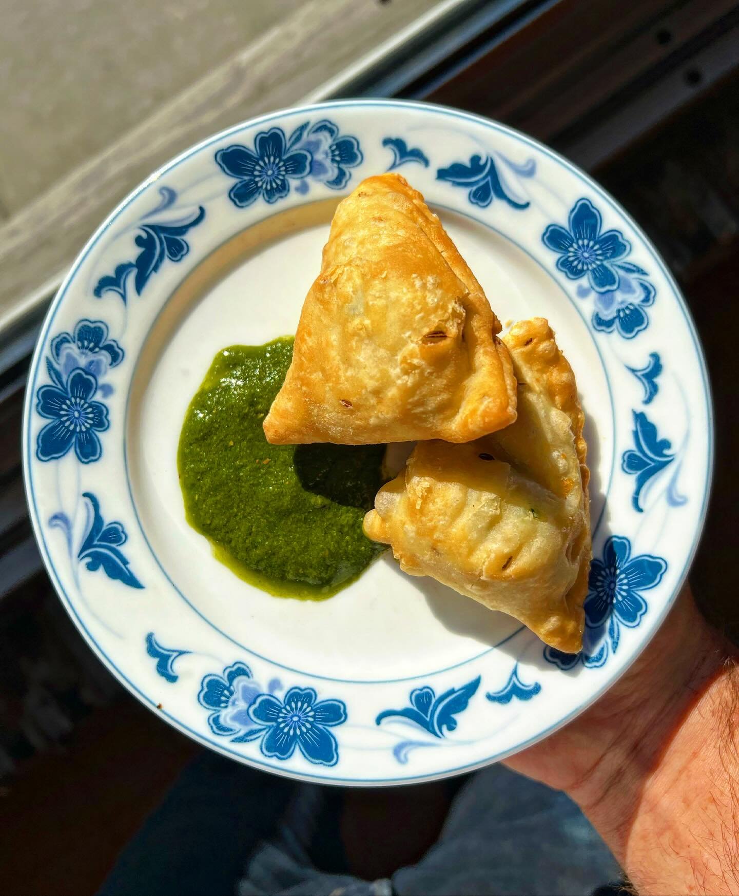 SPEC for WEDS 4.24: corn, paneer and capsicum samosas. based off pure flavour memory of @nairaammup&rsquo;s childhood in mumbai, these are her faithful recreation of a recipe from @truptifarsan1971, where her grandmother used to pick up snacks. green