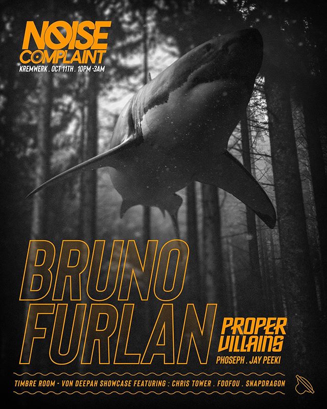 ICYMI: @brunofurlan &amp; @propervillains will be making VERY loud complaints with us alongside some VERY talented support ++ we're going VERY deep with some of our fave selectors in the @timbreroom so all we're saying is you'll be VERY disappointed 