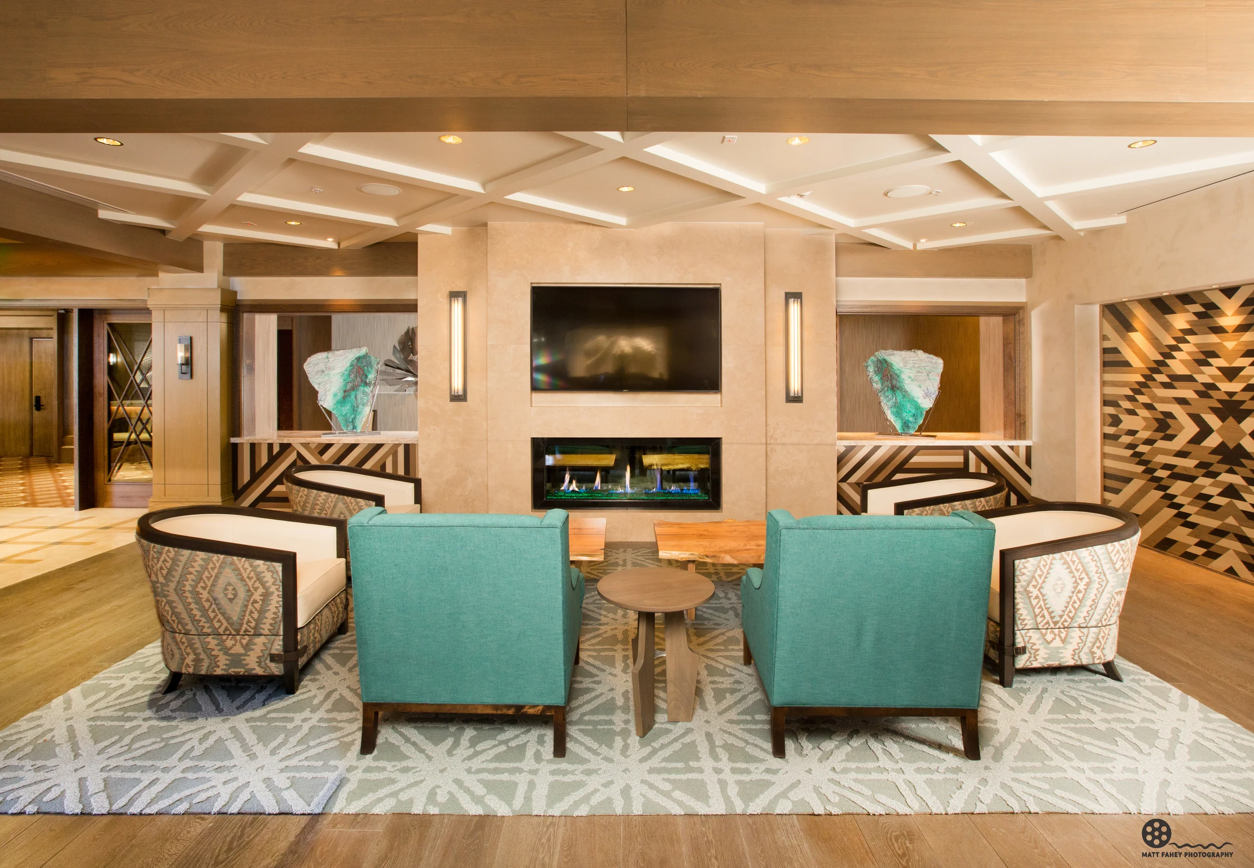 Lounge and Fireplace, Little America