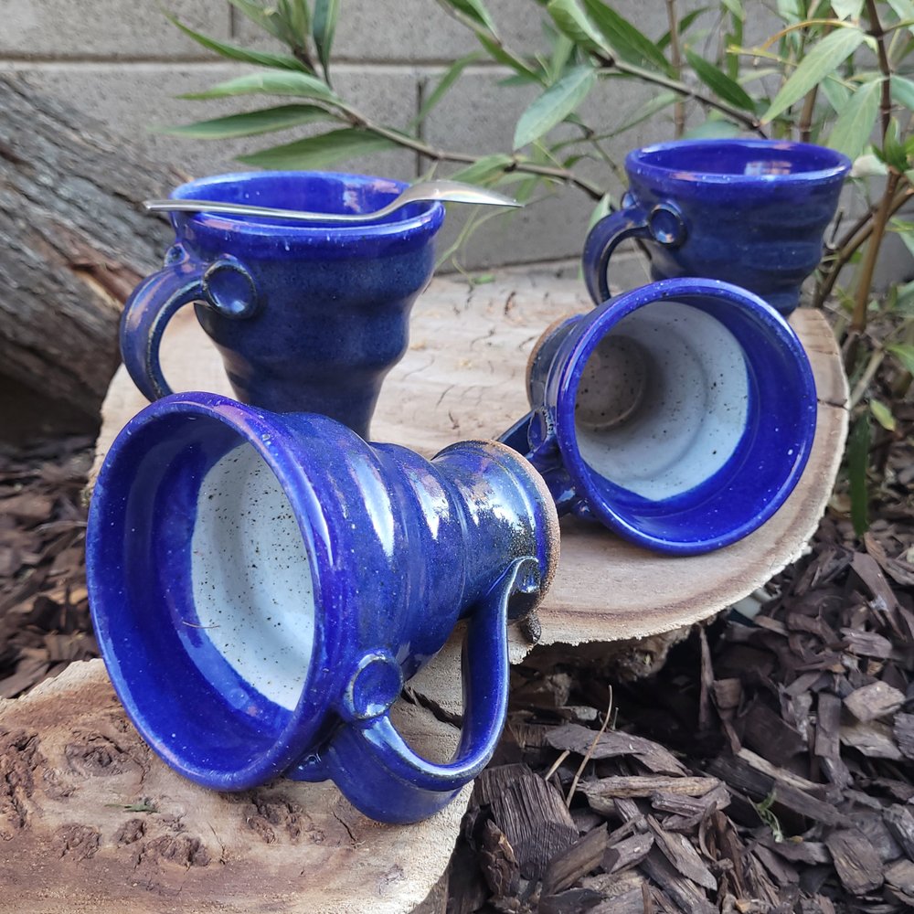 Purple Wide Mouthed Swirl Mug - Handmade Pottery Mug Set — Jill