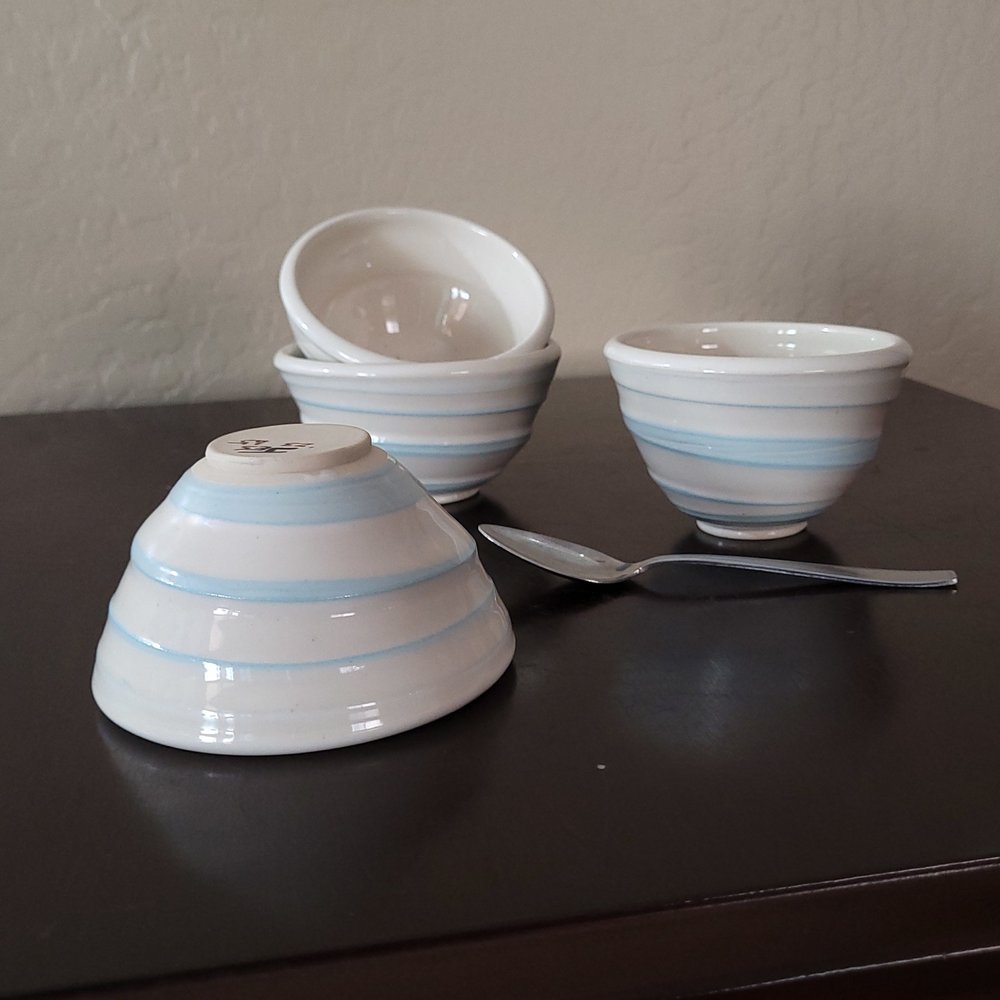 Robins Egg Blue and White Swirl Bowls - Handmade Pottery Bowls — Jill Spawn  Ceramics