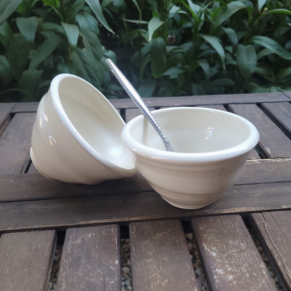 Milky White Salsa Bowls - Handmade Pottery Bowls — Jill Spawn