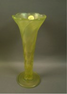 Northwood Topaz Twisted, flared vase $210