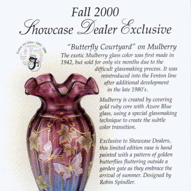 Lot of 2 Brochures Fenton Art Glass Catalogs 2004 & 2005  Years 
