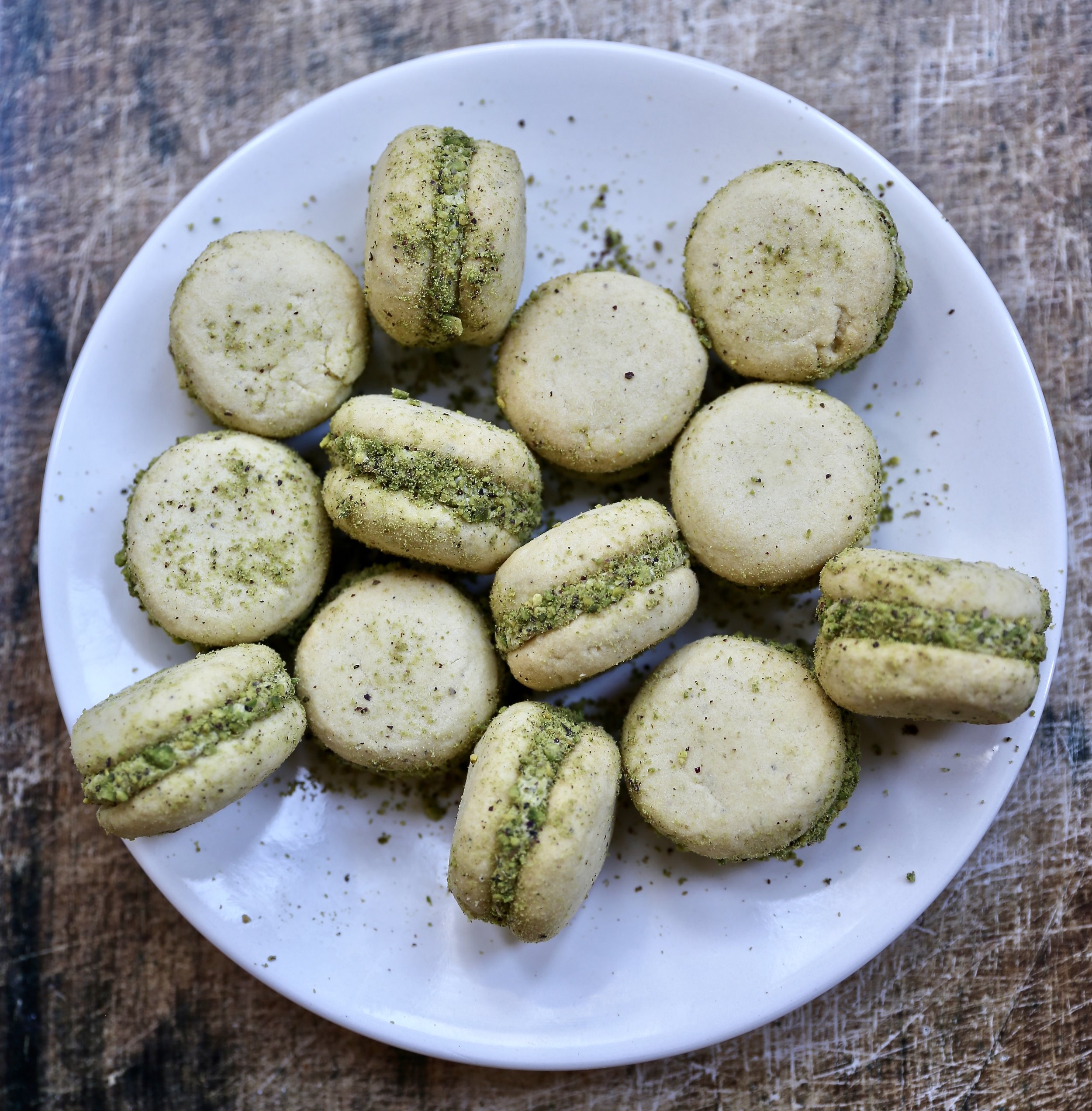 LIME AND PISTACHIO MELTING MOMENTS