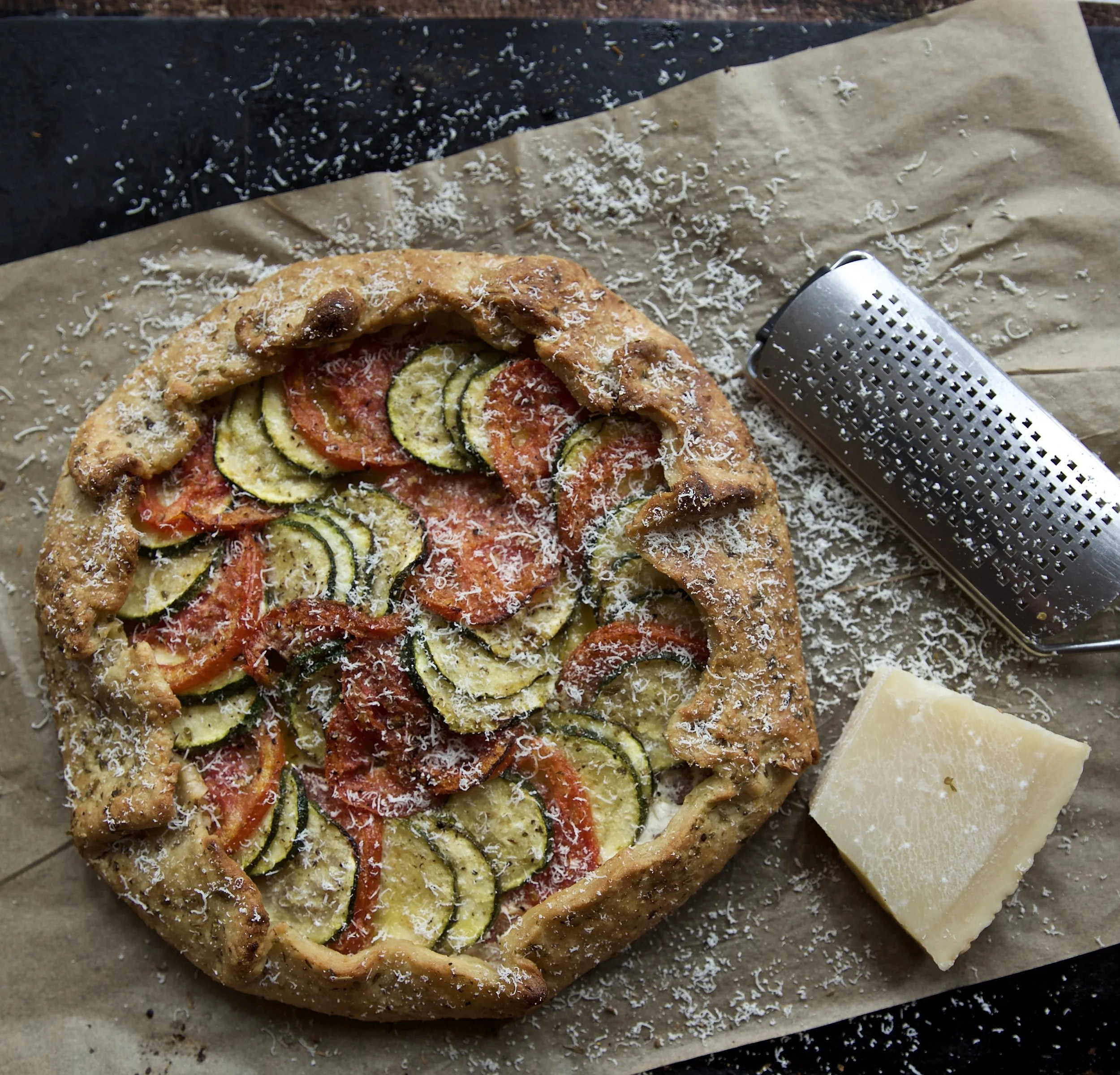 COURGETTE AND TOMATO GALETTE