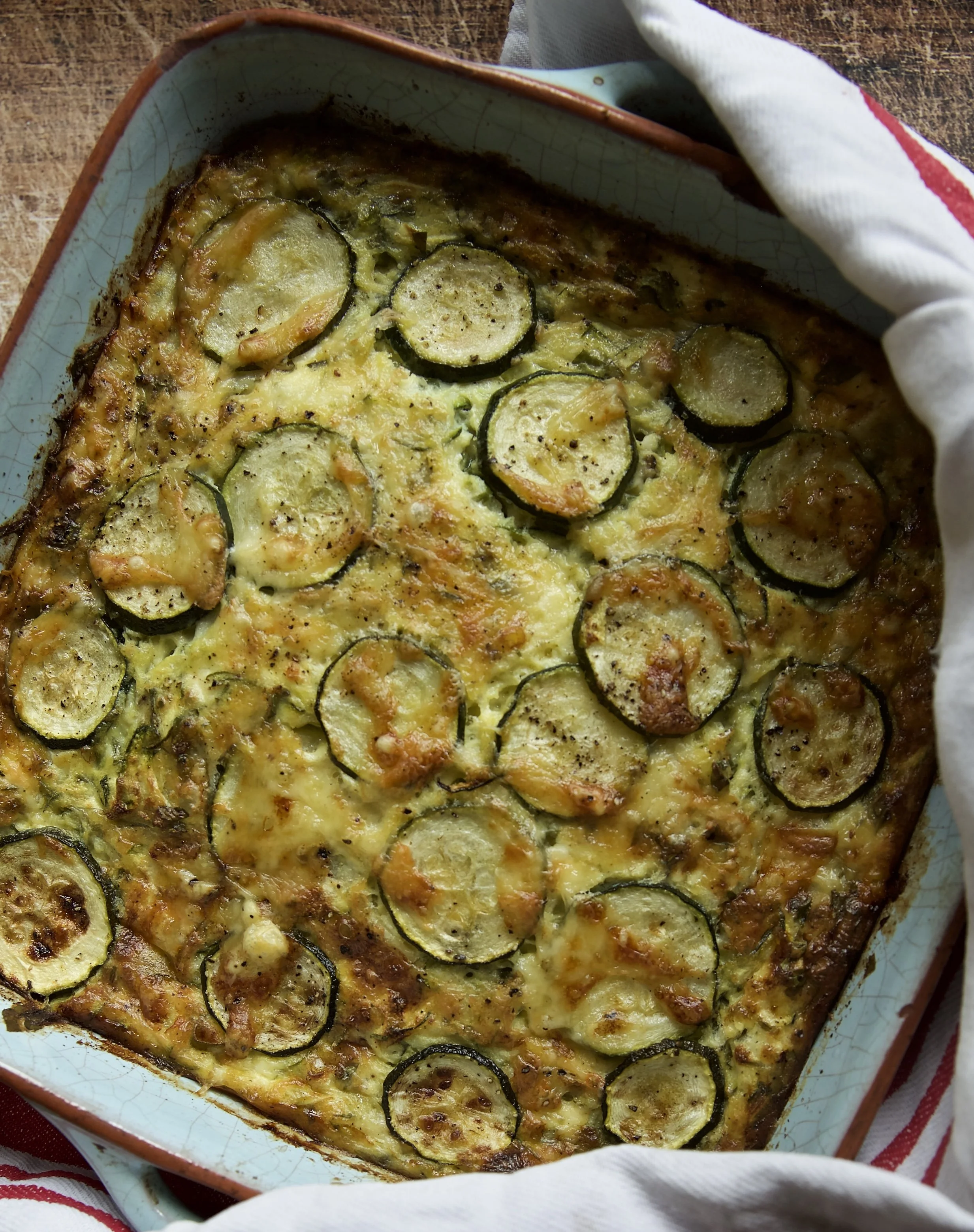 COURGETTE, COTTAGE CHEESE BAKE