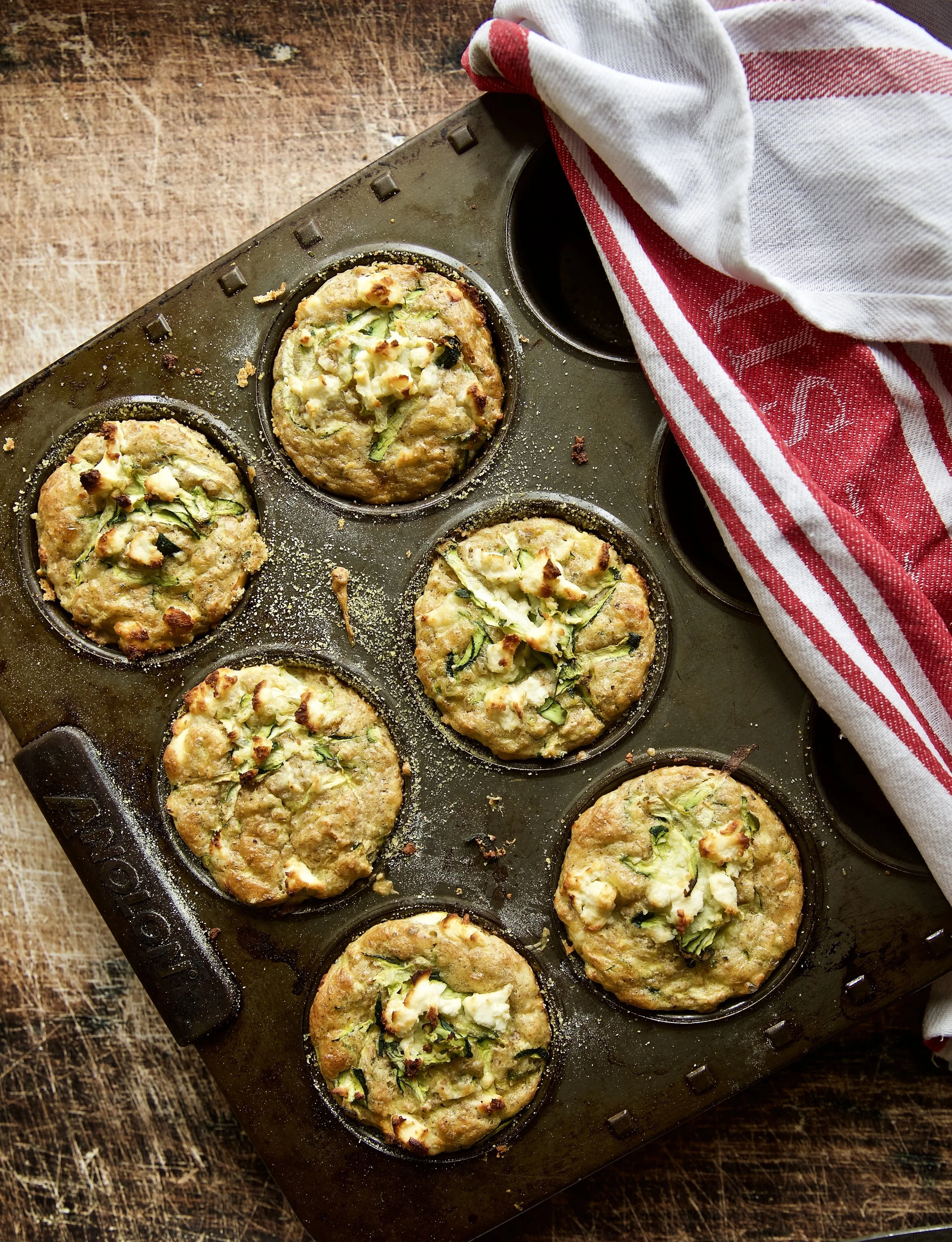 COURGETTE AND FETA SNACK MUFFINS