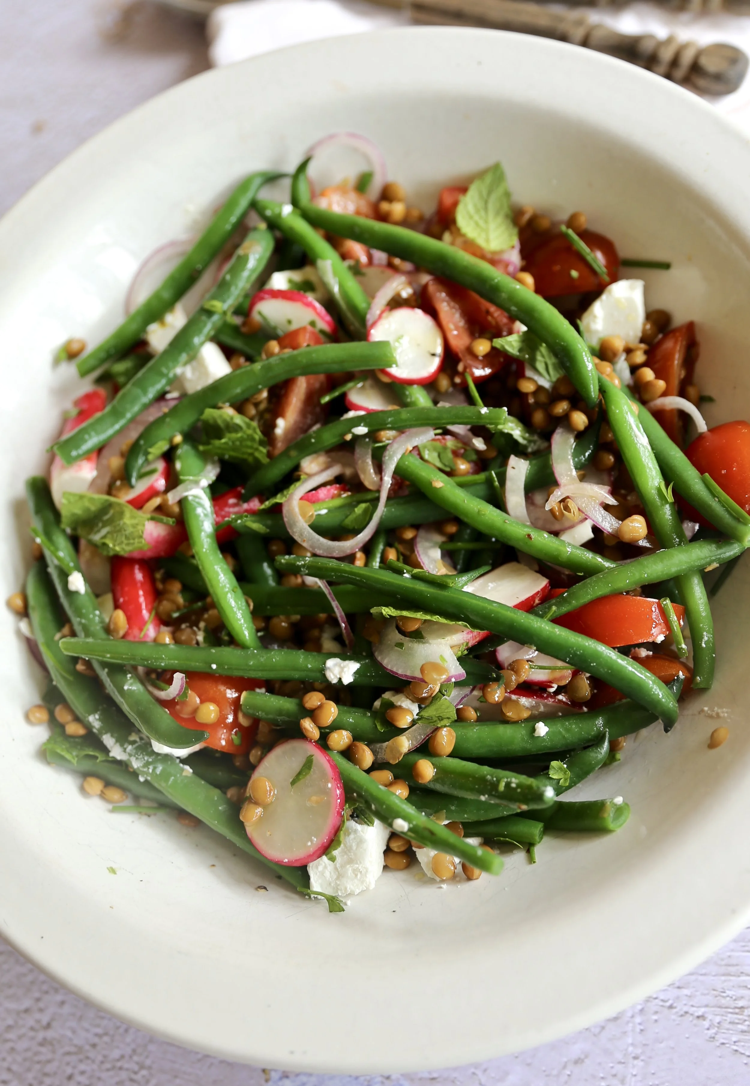 TOMATO, GREEN BEAN AND LENTIL SALAD