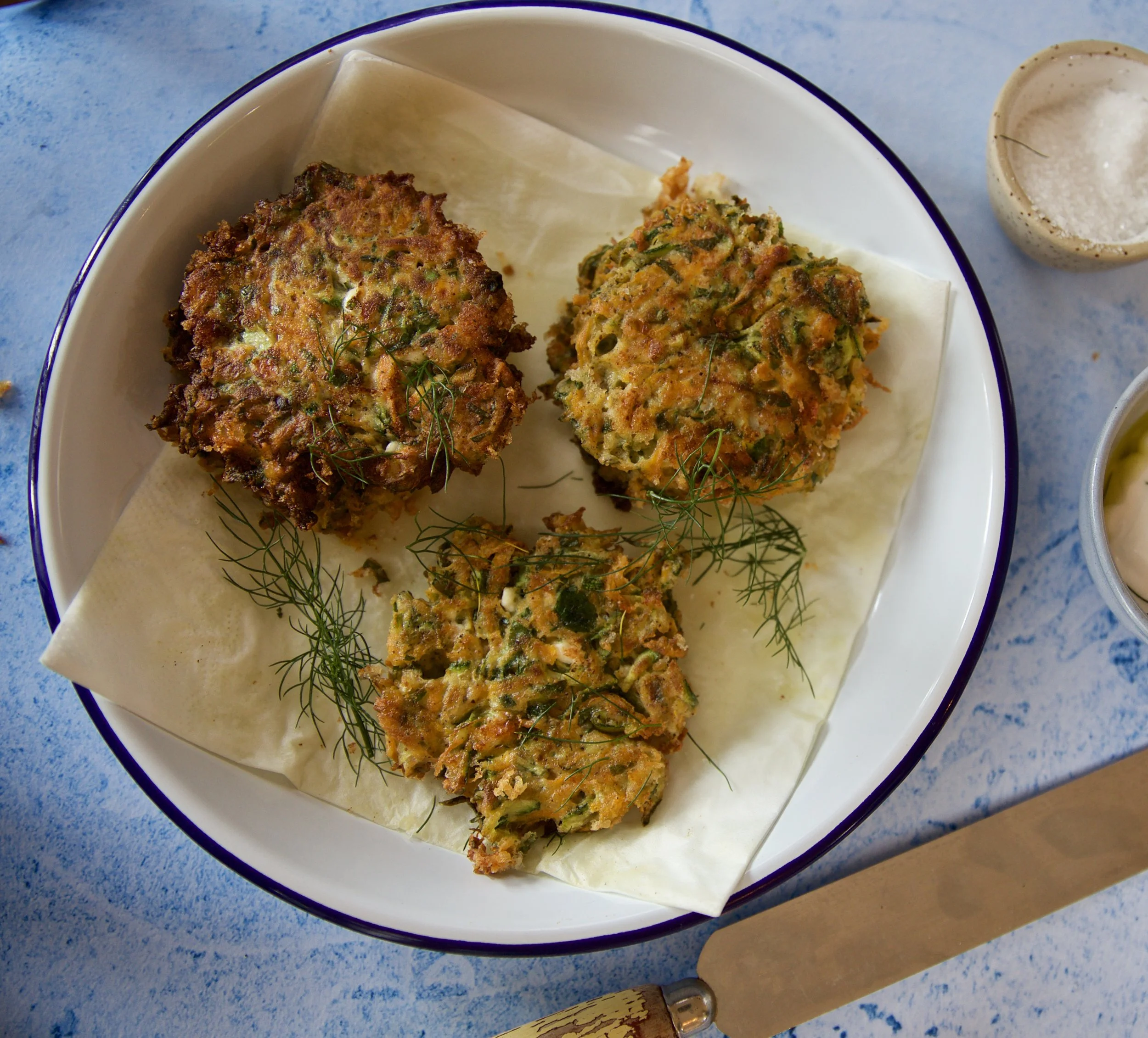 COURGETTE AND CARROT FRITTERS
