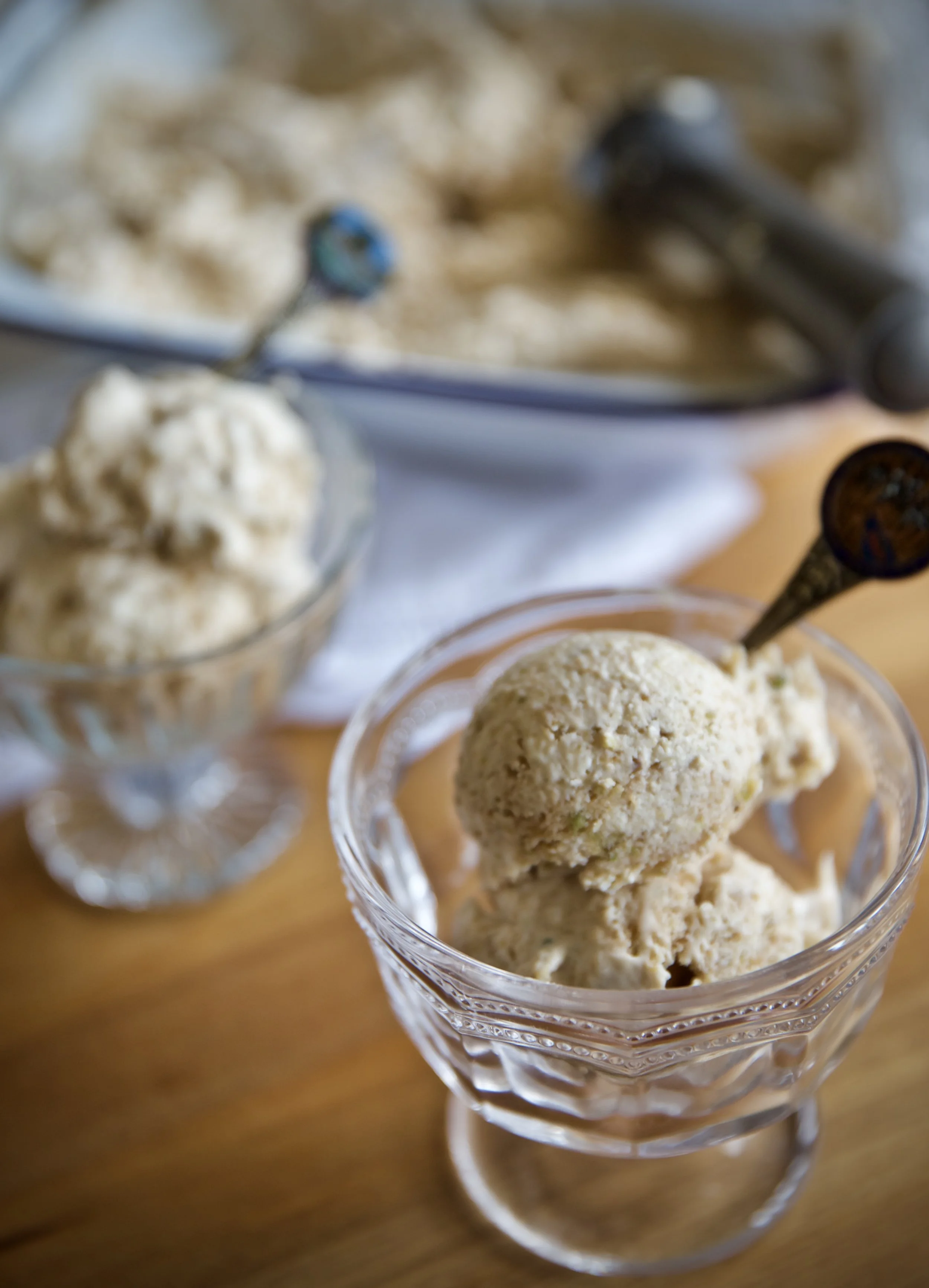 FEIJOA AND LIME NO-CHURN ICE CREAM