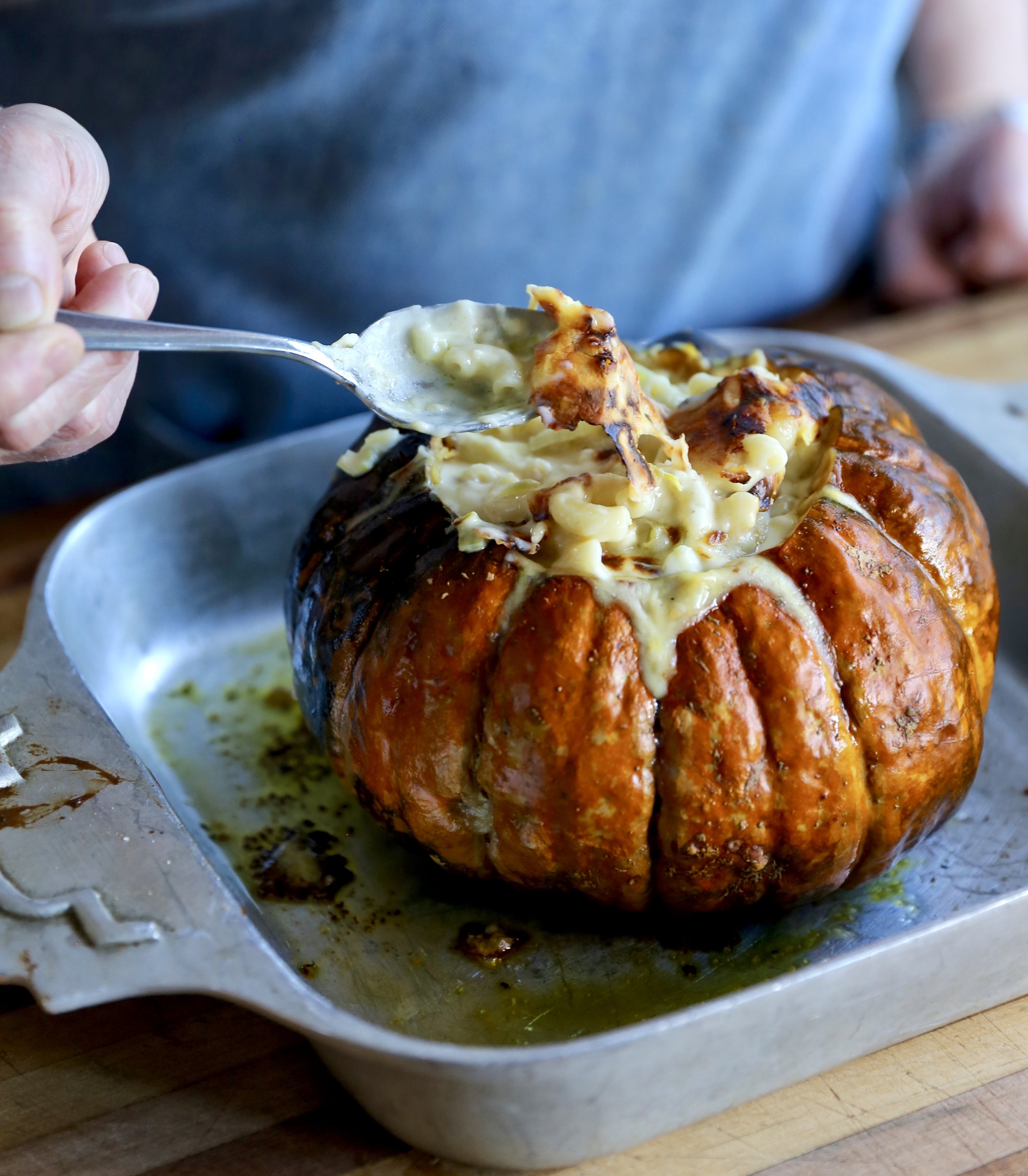 WHOLE ROASTED PUMPKIN WITH LEEK MAC &amp; CHEESE