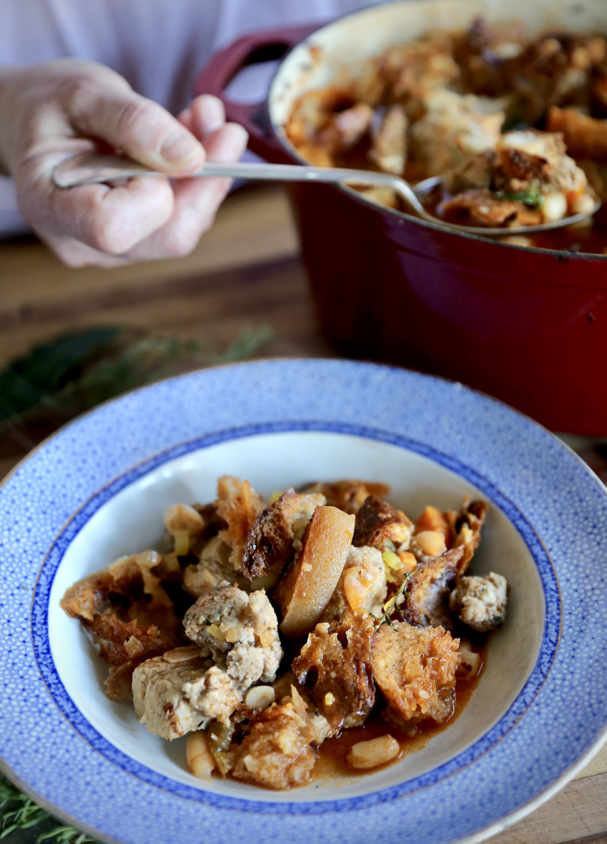 RUSTIC PORK, SAUSAGE AND WHITE BEAN CASSOULET