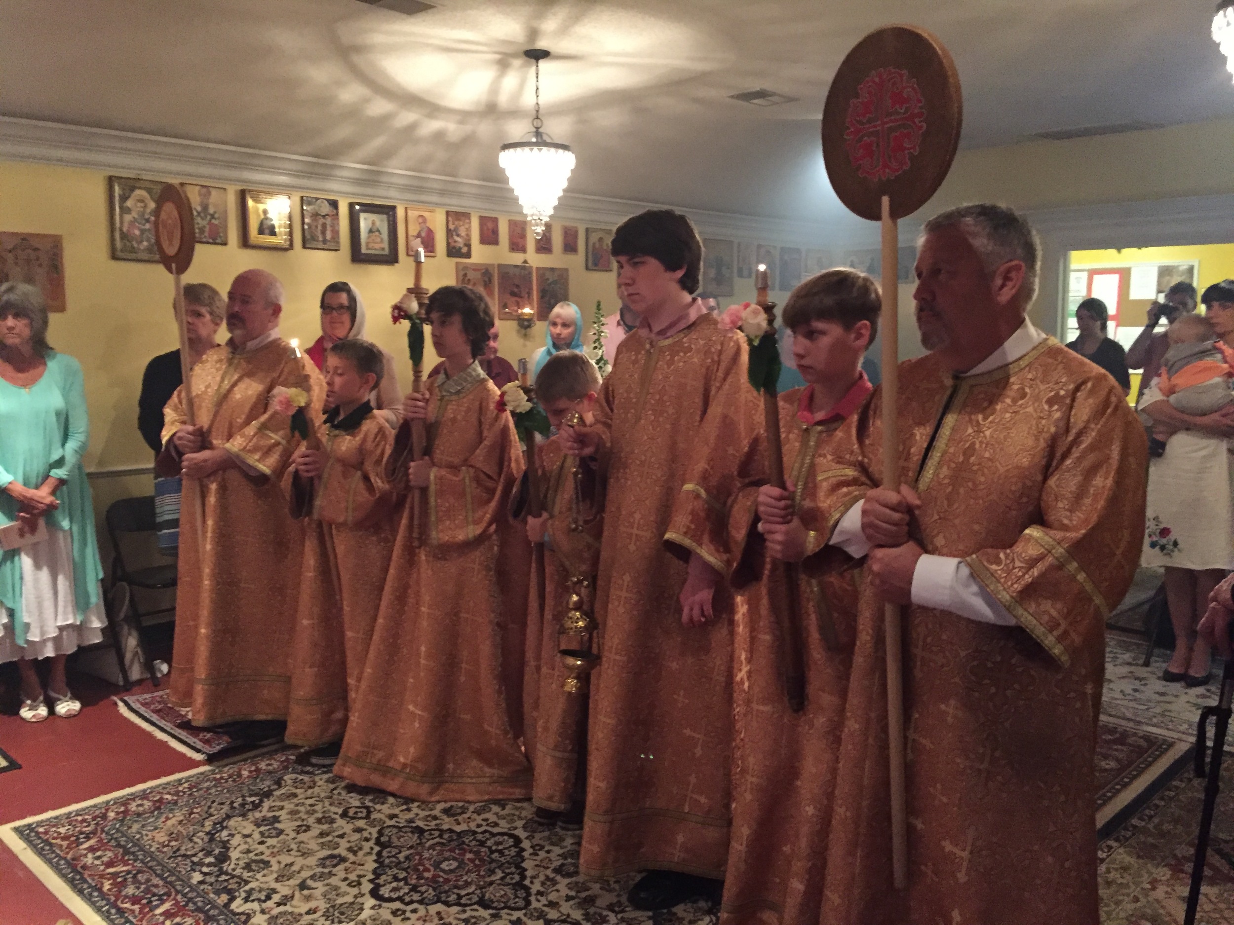 2 Servers and Faithful Pascha 2016 St James Beaufort SC.JPG