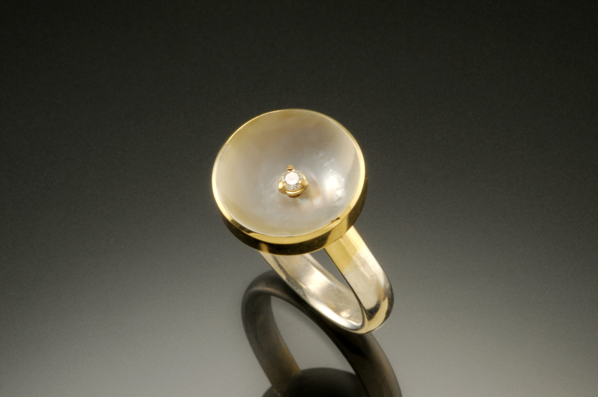Ancient Pearl Shield Ring