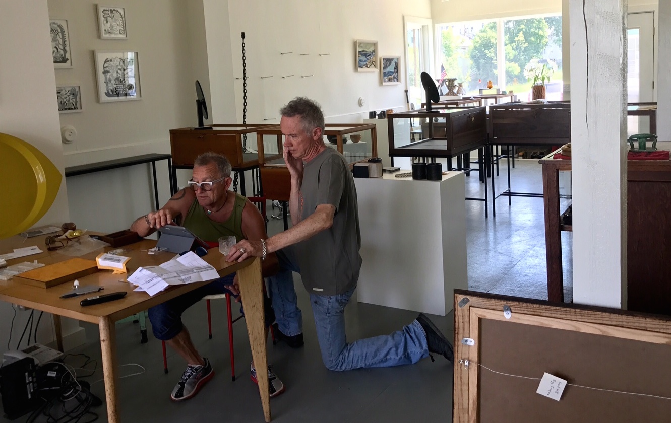 Lee and Devta hard at work.