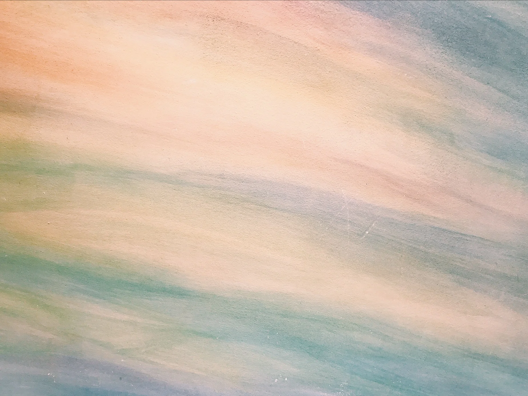 In the lazure technique, paint is applied with a rhythmical movement using large brushes. The final color is achieved using varied colors applied in several layers, over a white surface.