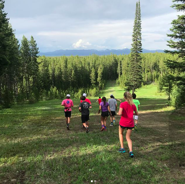 Running down Tele Hill