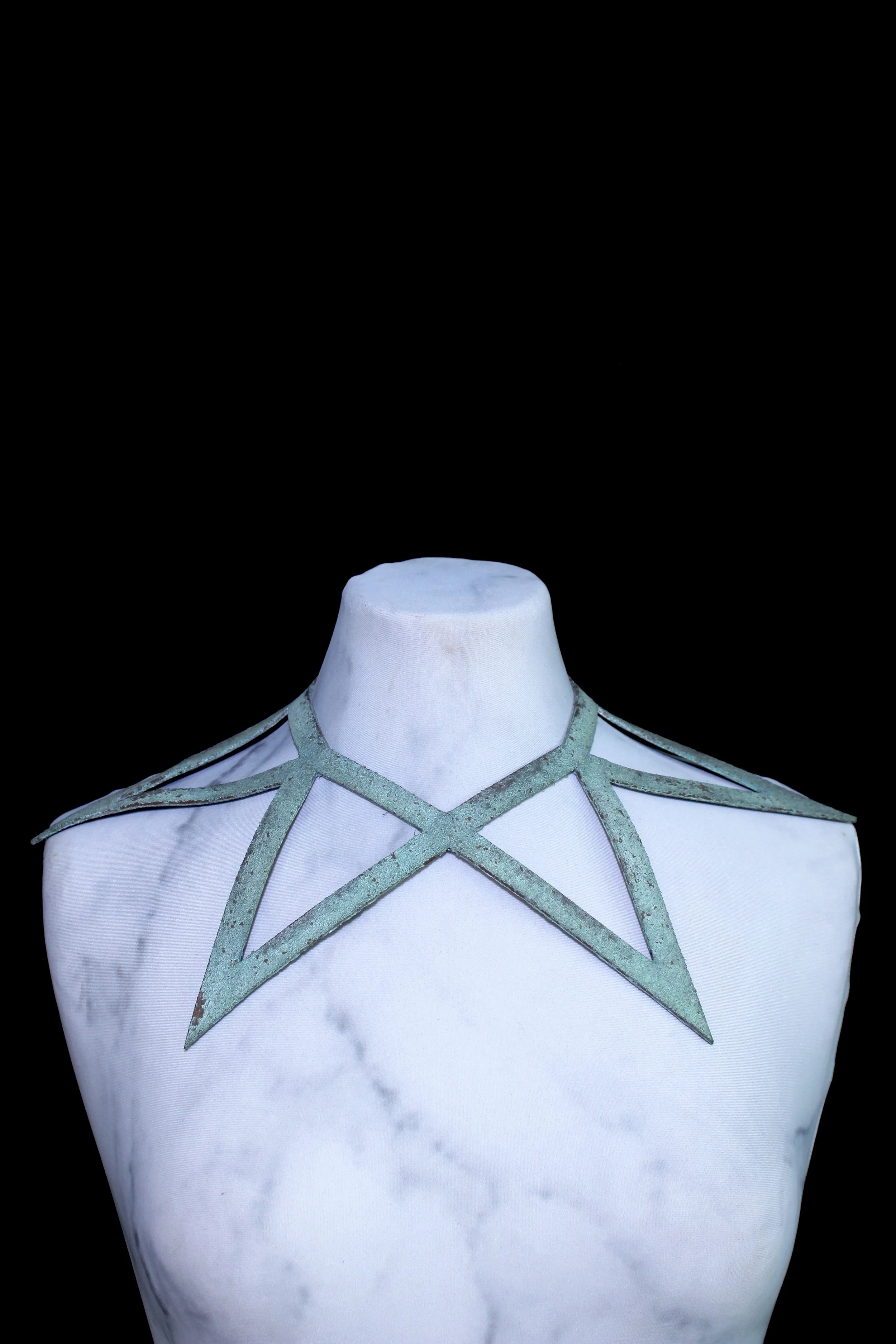 Pagan Star Copper Patina Choker