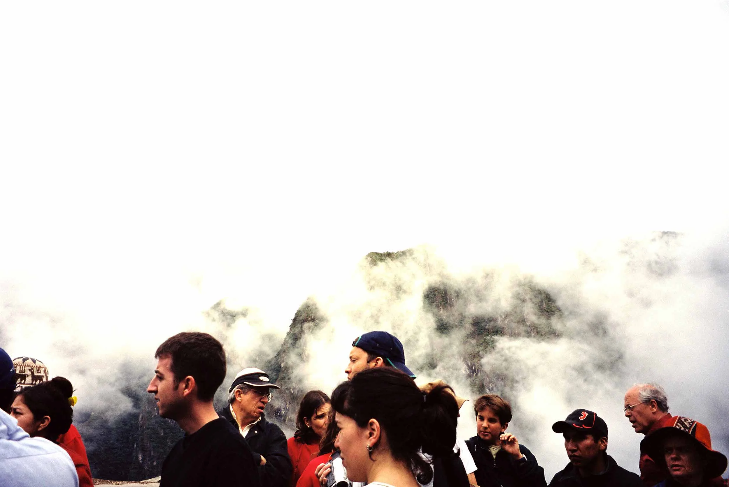 1999 Peru, Machu Pichu, Fog and Tourists