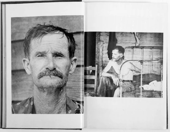 Let us Now Praise Famous Men , 1936 (Two page spread) Photographer: Walker Evans, Text: James Agee
