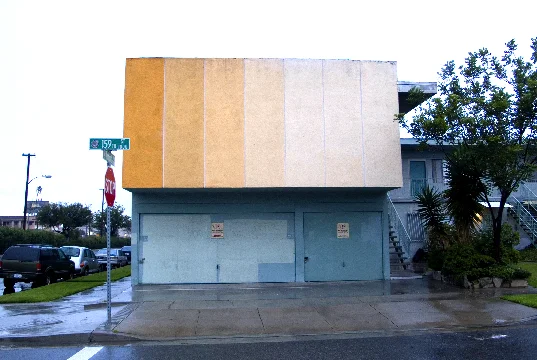 Gardena, 159th St. Beige Scale on a Blue Apartment Building 2014 Photograph by George Porcari