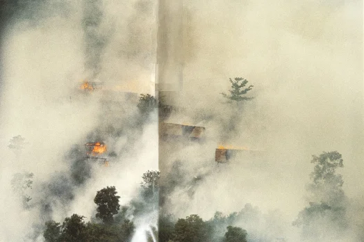 Larry Burrows, Aftermath of A-1 Skyraider drop of phosphorous bombs, Ban De , 1966