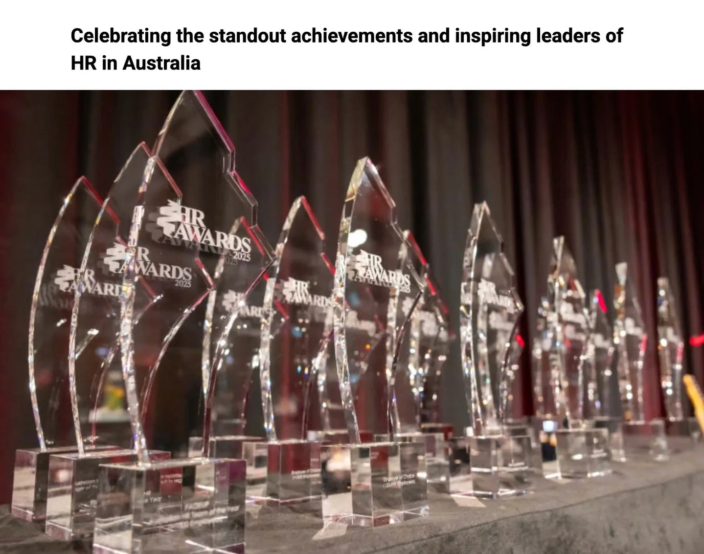 It&rsquo;s an honour to have served as a judge for the Australian HR Awards for over 14 years - and 2025&rsquo;s entries were truly exceptional.

While the awards celebrate a wide range of excellence - Employers of Choice, Best Use of Technology, Lea