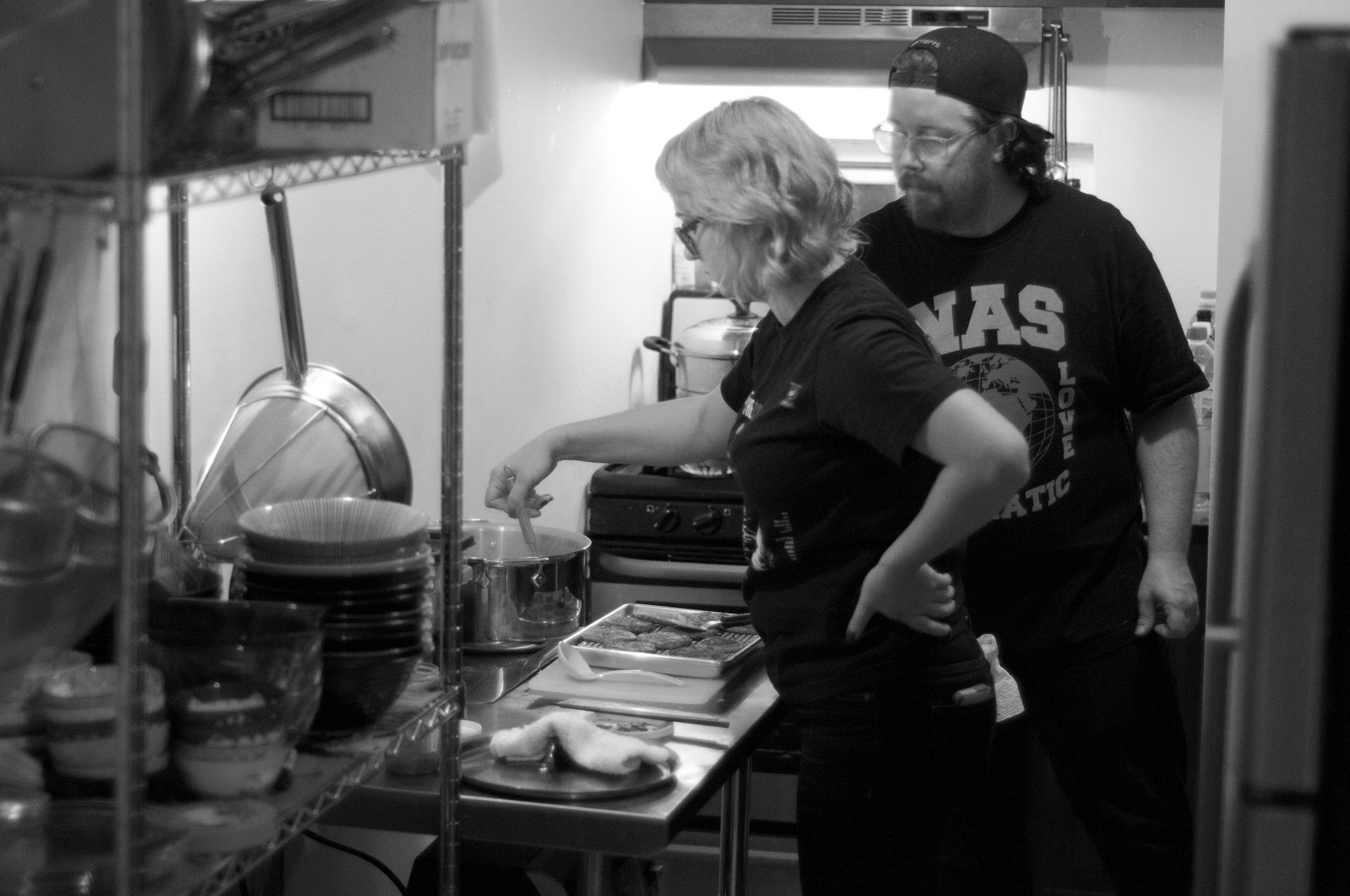 Scenes from ramen socials at the West Philly apartment (photo credit: Andy Hensler).