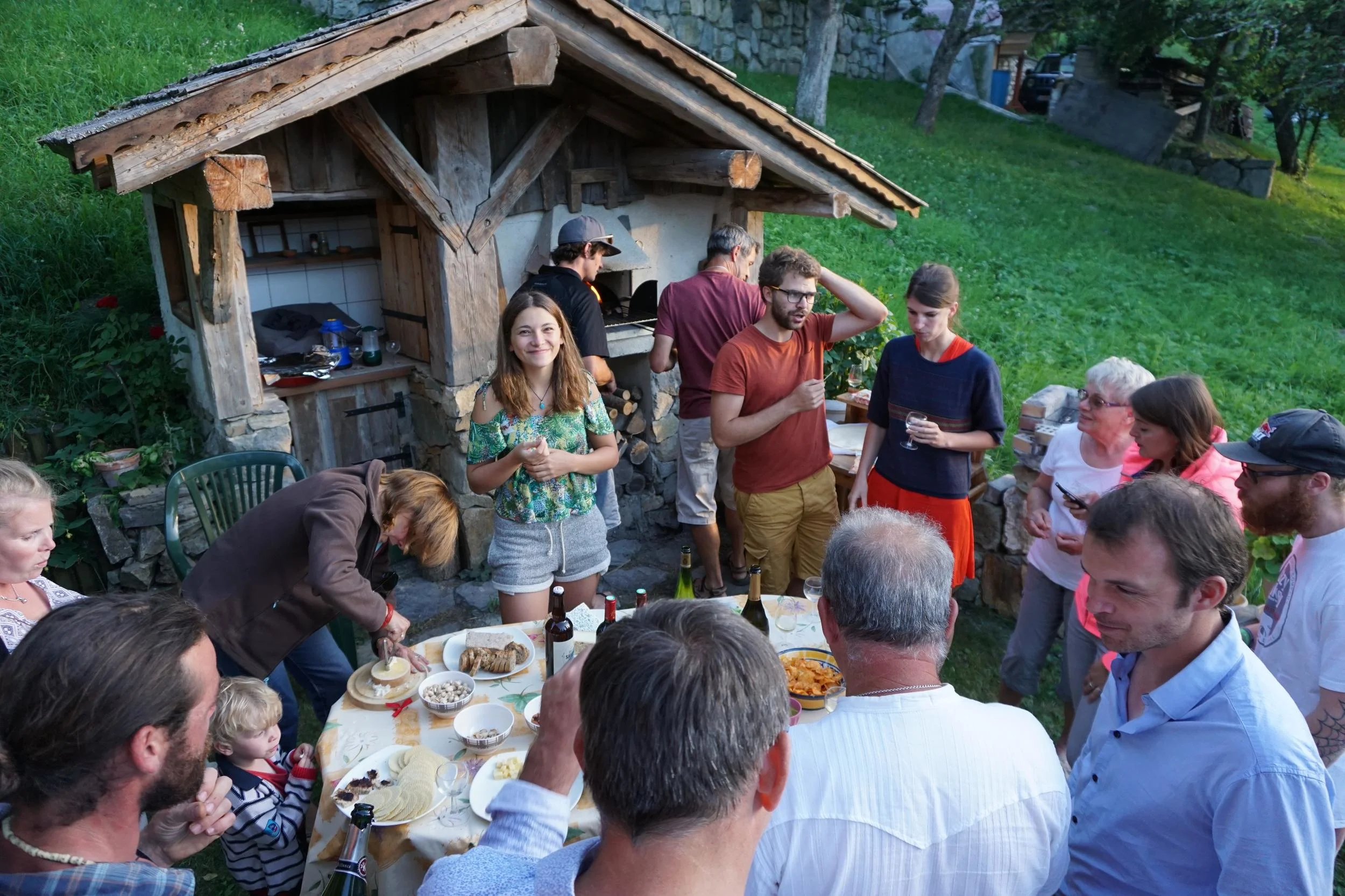 Generations of family coming together.