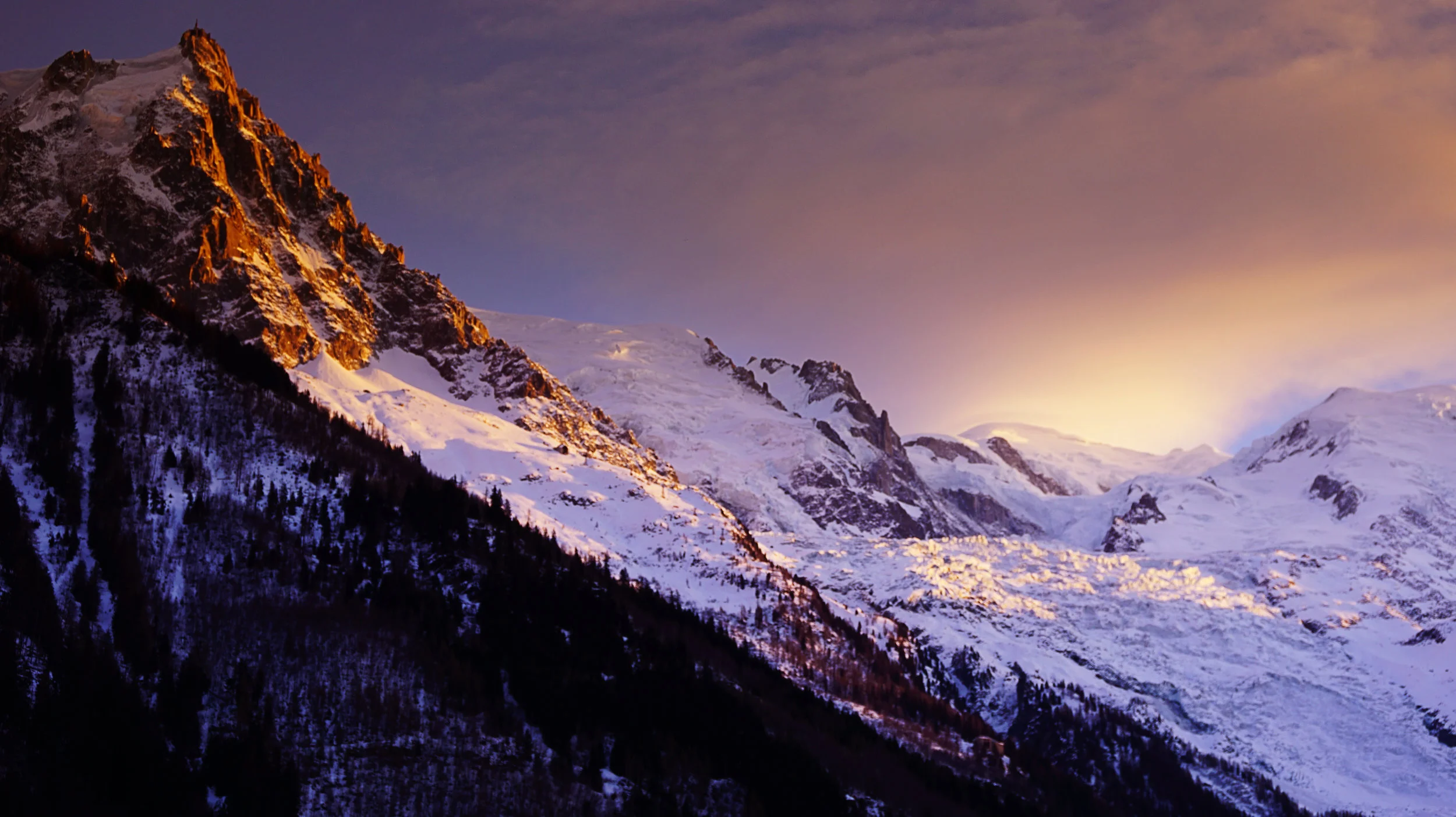 Aiguille du Midi at sunset.