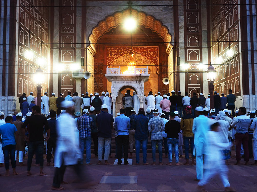 Magrib prayer at Jama Masjid.