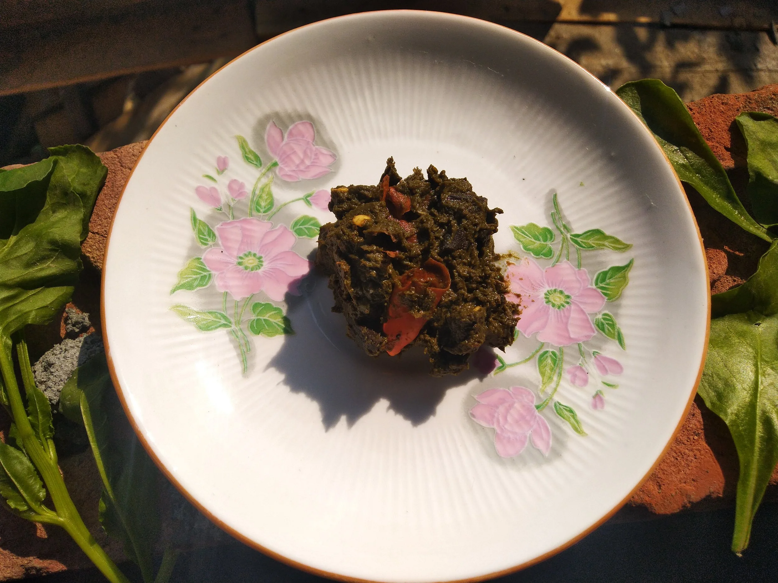 A Charcoal-Smoked Taro Leaf Delicacy from Assam