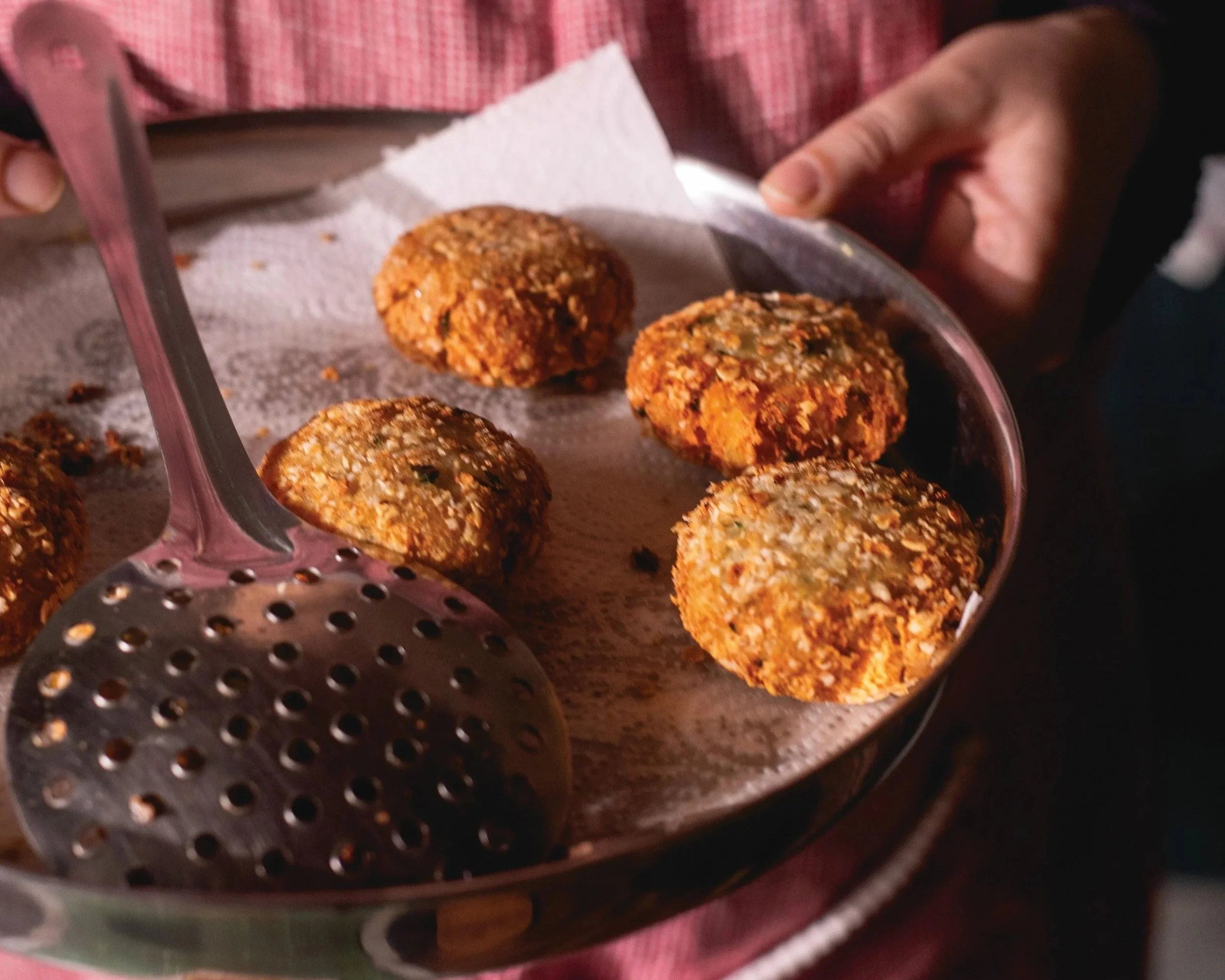 A Recipe of Fish Cakes with Ragi Crust from Anahita Dhondy's The Grain Kitchen