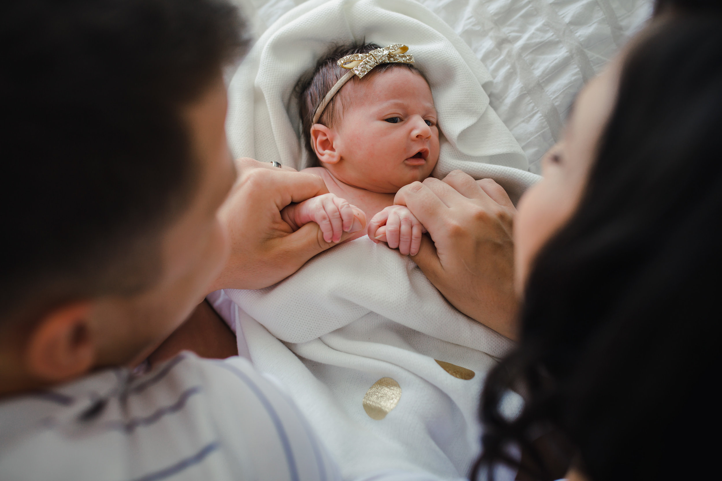 holding hands - newborn photography