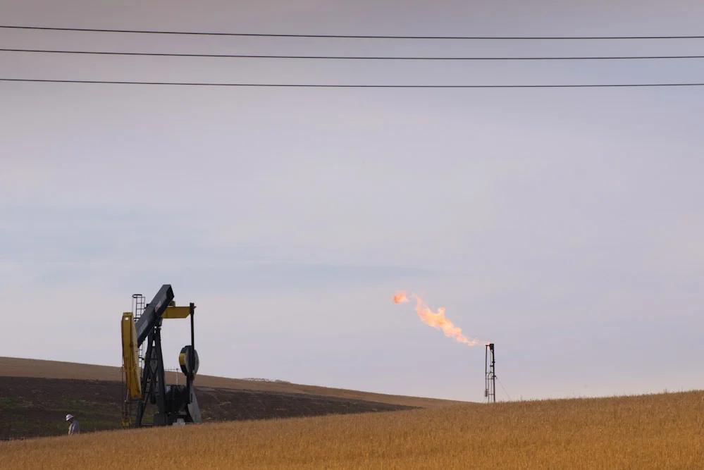 Fugitive gas, Near Williston, North Dakota, USA