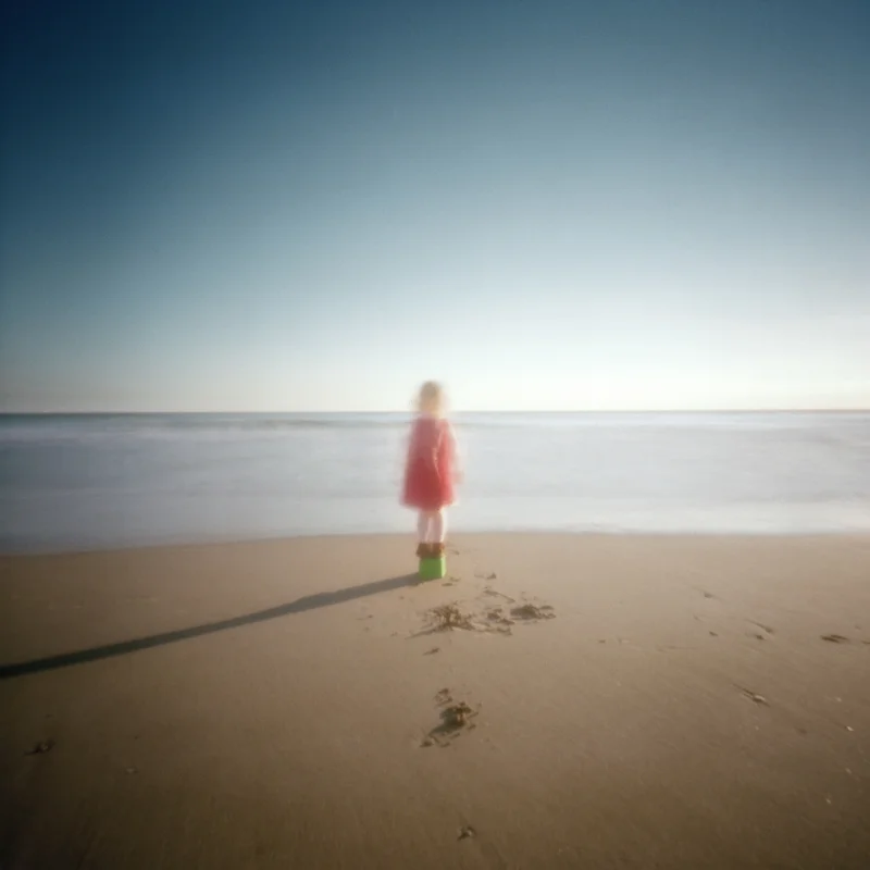 Girl on a Green Bucket, Sitges, Spain