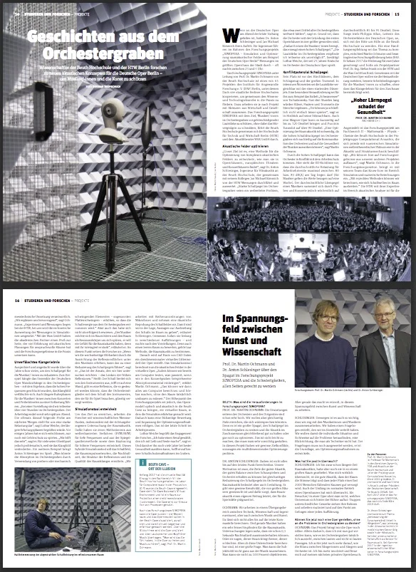 Interview mit Martin Ochmann und Anton Schlesinger im Beuth Magazin 1/2018 zur Deutschen Oper Berlin