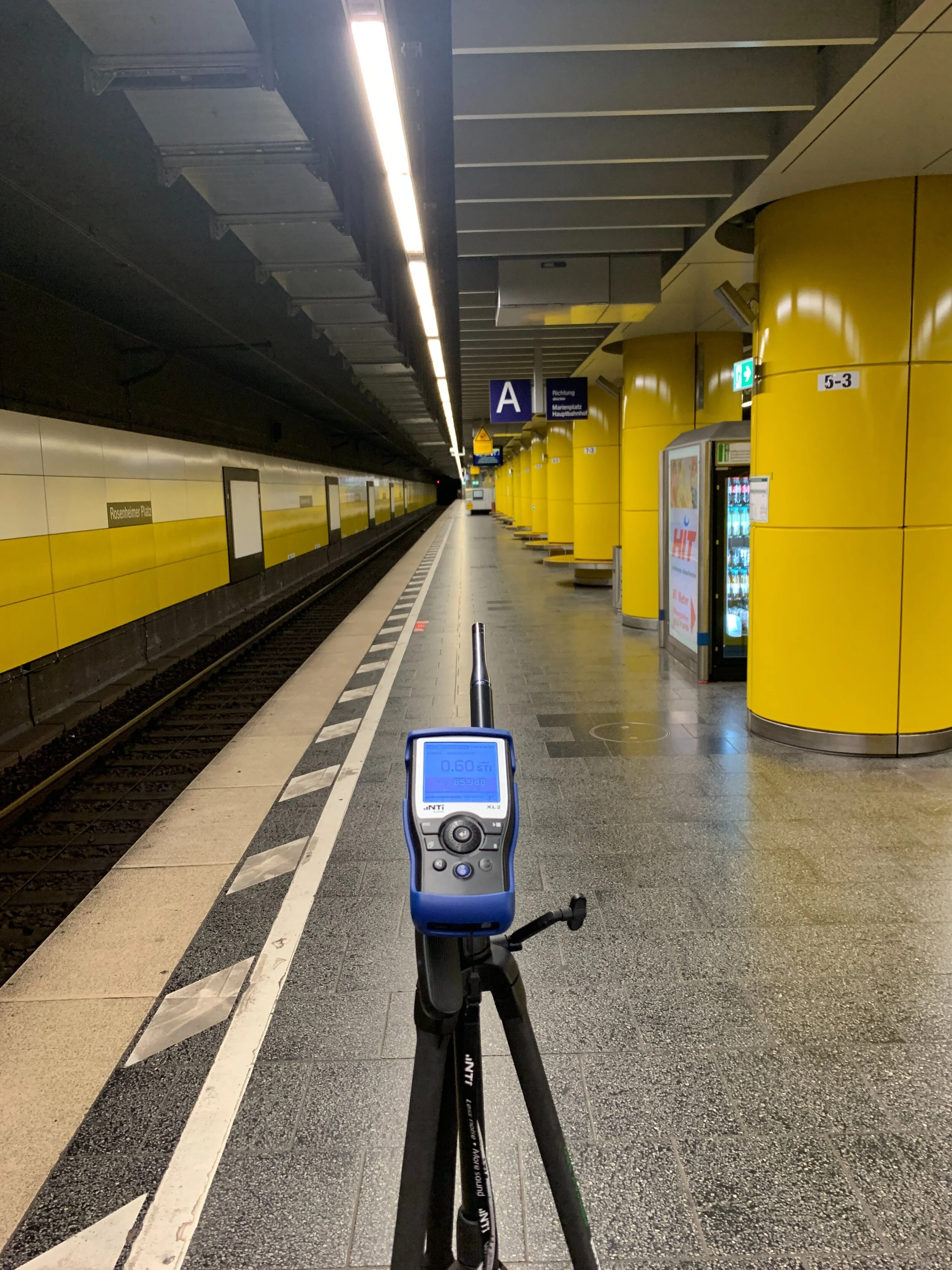 Überprüfung der Sprachverständlichkeit der SAA an Münchner S-Bahnhöfen
