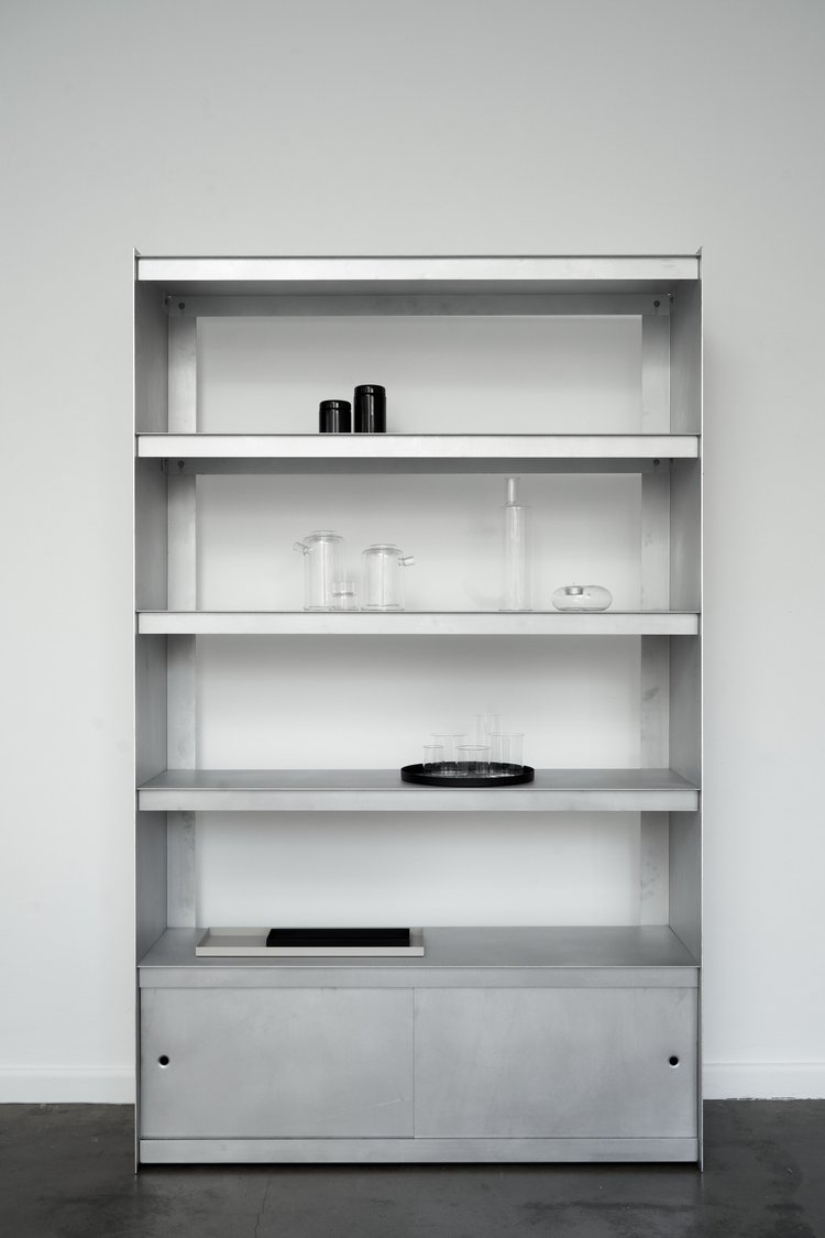 box raw edition aluminium — an brushed shelf RV CP UTIL wall storage exclusive by in analograum for KGT - hand