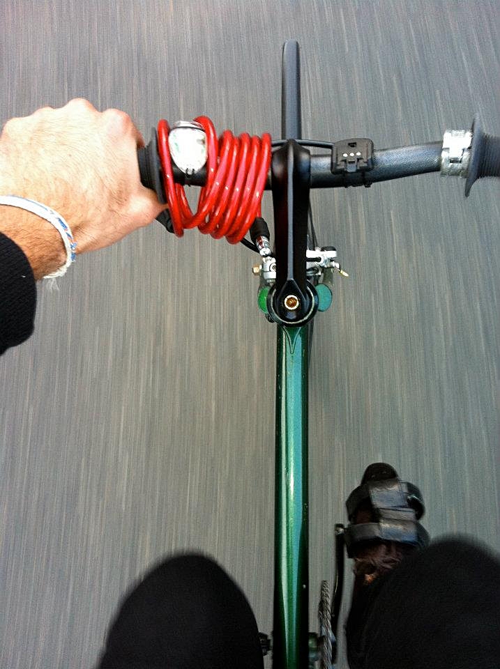 Me on my bike 'Greenie' smashing it through Newtown - the way it should be! 