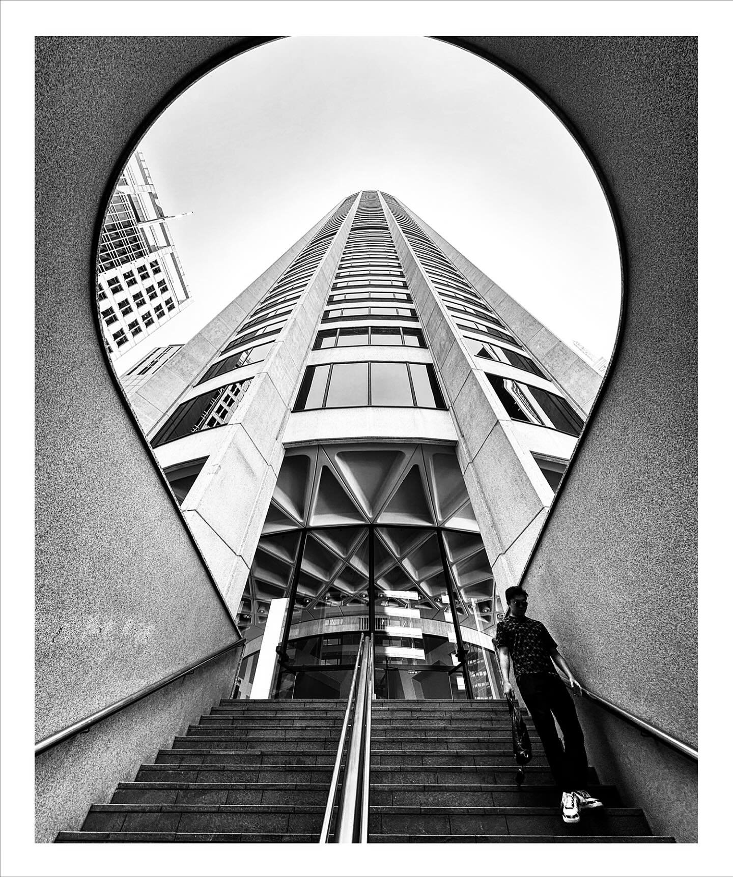 This view&rsquo;s been photographed before. Famously, Dupain in the 60s. He captured Sydney becoming a world city. The building is still iconic. Seidler, the architect, knew how to frame its views from the ground, helping to make it so memorable. 
__